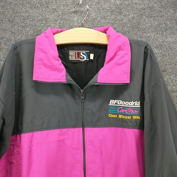 Made In The USA Men's Super Chevy Show Jacket Gray XL BFGoodrich Vintage 1994 - Picture 3 of 15